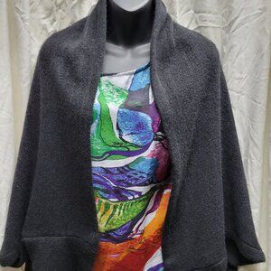 J.T.C. Black Knit Loose Shrug Sweater - Free Size